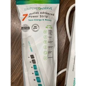 Simply Conserve 7 Outlet Advanced‎ Power Strip  Lot of(2)